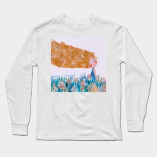 Floral Tresses of Resilience: Lily's Journey of Growth and Inspiration Long Sleeve T-Shirt